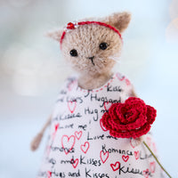 Cat with Rose