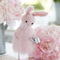 Pink Rabbit with a Watering Can