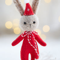 Christmas baby Bunny ornament